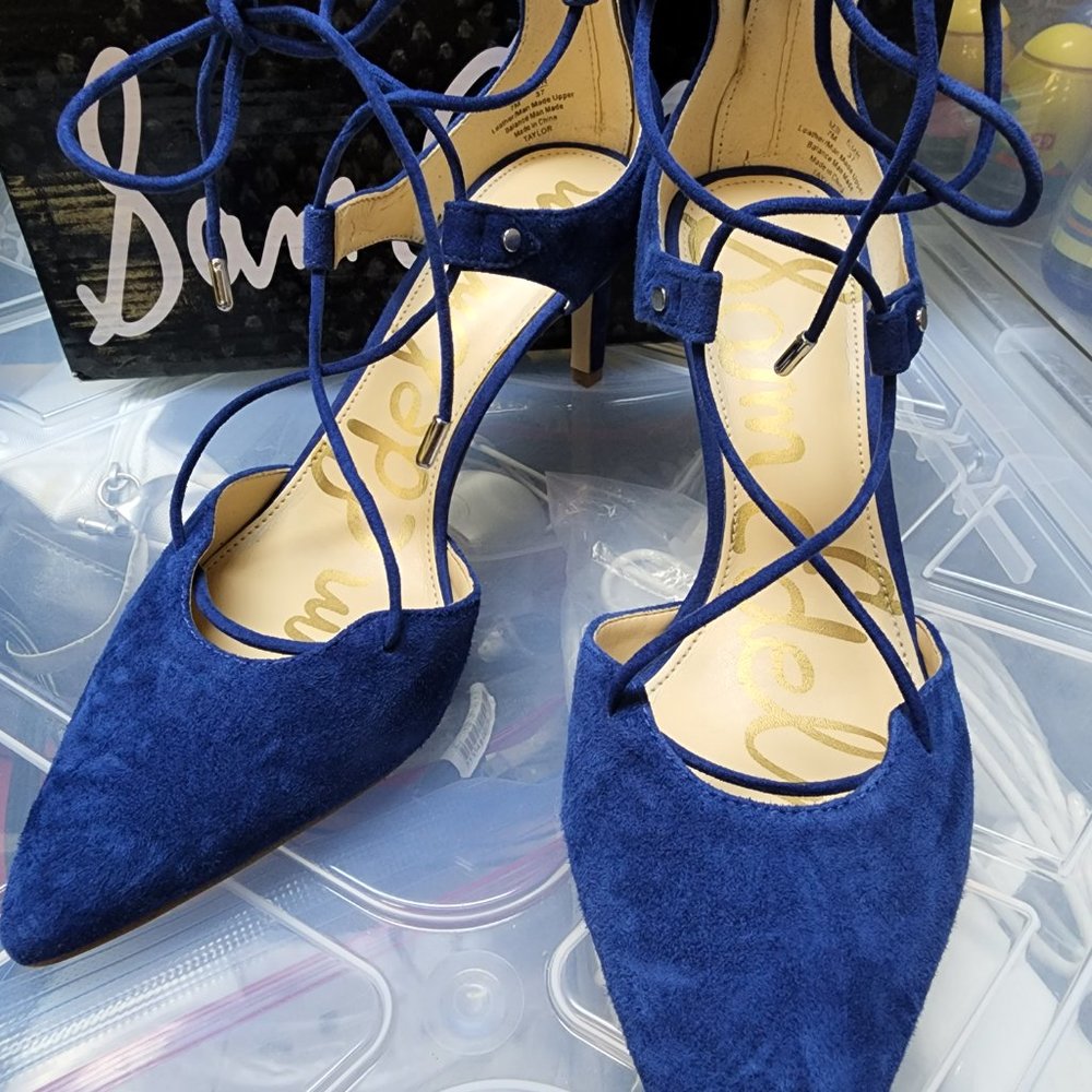 Sam Edelman Blue Suede Pumps 